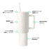 40oz Handle Cup 304 Stainless Steel Cold Insulation Large Tumbler Ice Cup